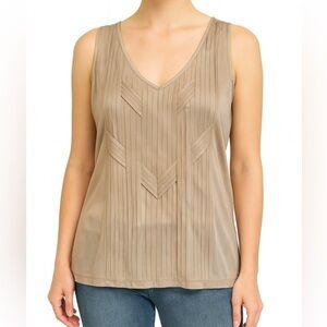 Jennifer Lopez Tan V-Neck Tank Top